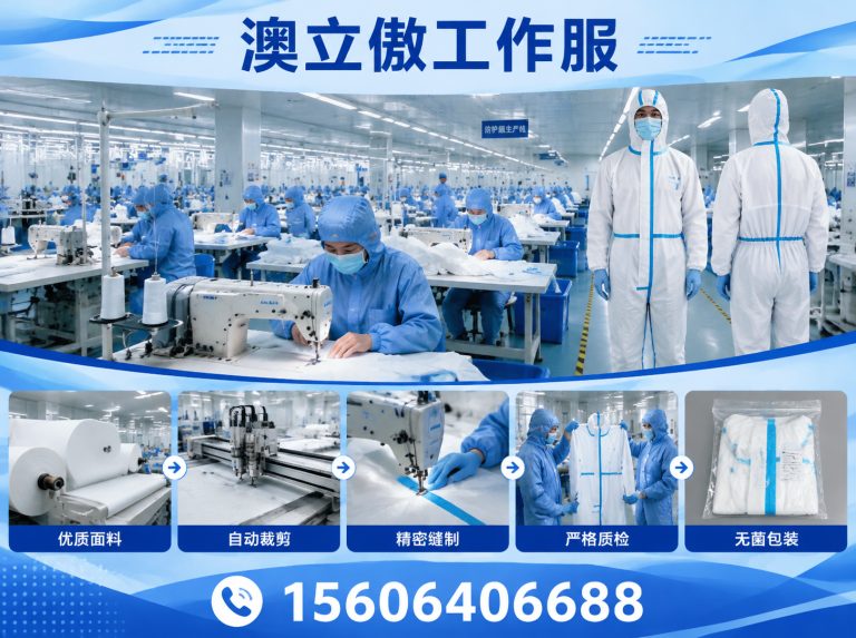 济南防护服生产展示图